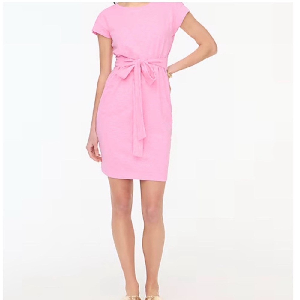 J. Crew Pink Self Tie Tee Shirt Dress - Size XL
